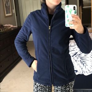Lilly Pulitzer, small, navy fleece lined zip up